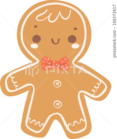 Christmas Gingerbread Man - Stock Illustration [108372617] - Pixta