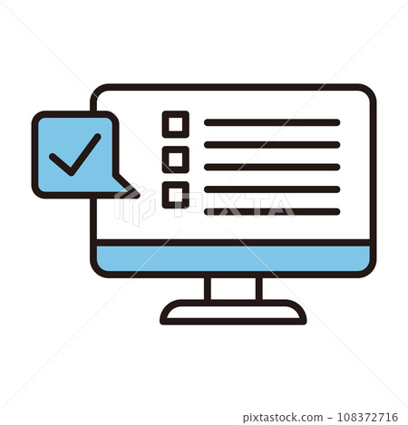 計算機和確認圖標 108372716