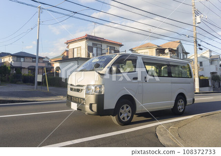 Wagon car road driving Wagon car road driving 108372733