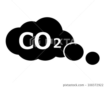 CO2 二氧化碳圖示黑色 CO2 二氧化碳圖示黑色 108372922