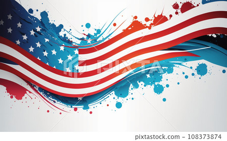Background image with the motif of the American flag 108373874