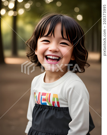 Child laughing waist medium detail maximum cinematic 108373995