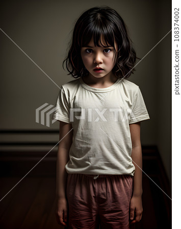 Scared child waist light detail cinematic HDR 108374002