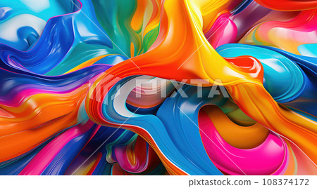 Background with liquid colored swirls and dye blends that flows from top to bottom. Fluid art acrylic texture with colorful waves, mixing paint effect. Background with liquid colored swirls and dye blends that flows from top to bottom. Fluid art acrylic texture with colorful waves, mixing paint effect. 108374172