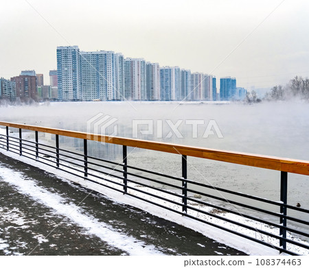 View on residential district in Krasnoyarsk city 108374463