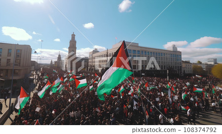 Pro-Palestinian protest Pro-Palestinian protest 108374792