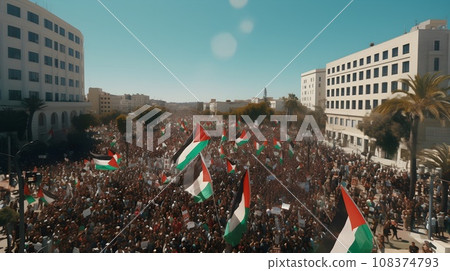 Pro-Palestinian protest Pro-Palestinian protest 108374793