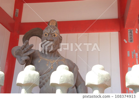 Kongo Rikishi Statue at Kinsenji Temple, the 3rd temple of the Shikoku Sacred Site 108374913