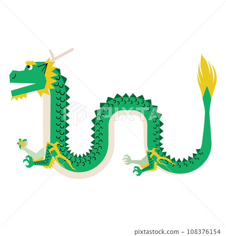 側身龍的插圖 側身龍的插圖 108376154