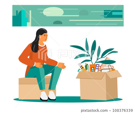 People Jobless Unemployment Worker Stress Quit Job 108376339