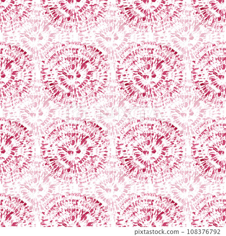 Watercolor hand painted seamless pattern with abstract red spots imitating salute or fireworks. Colorful, bright background. Illustration for wrapping paper, textiles, decorations 108376792