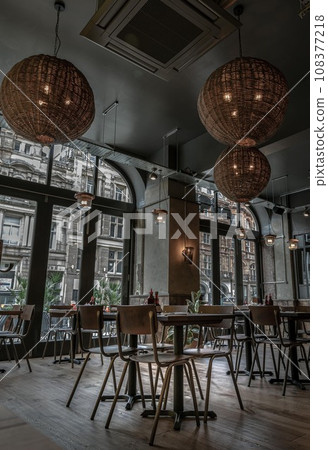 Beautiful architecture design inside of Restaurant. Beautiful architecture design inside of Restaurant. 108377218