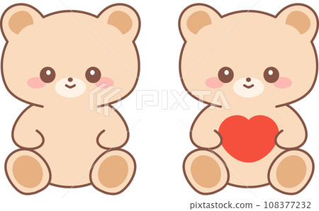 可愛的泰迪熊套裝 108377232