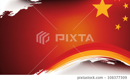 Background with Chinese flag motif 108377309