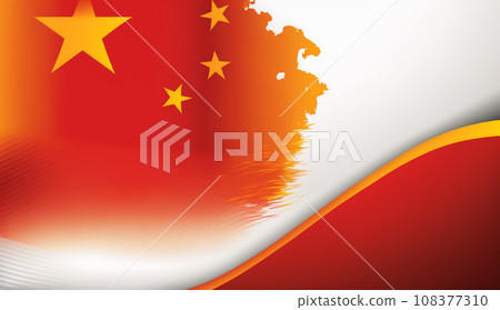 Background with Chinese flag motif 108377310