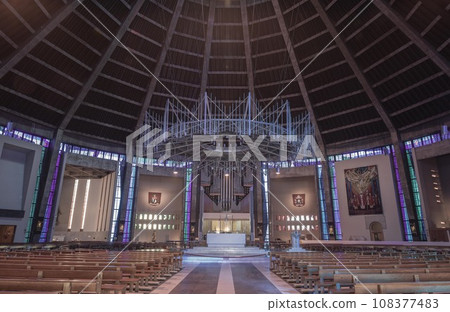 Architecture interior design of Liverpool metropolitan cathedral. 108377483
