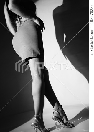 Sexy girl in high heels studio shot 108378282