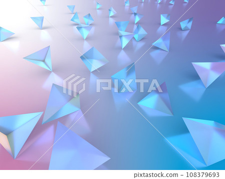 夢幻般的光芒照亮的水晶的 3D 插圖 108379693