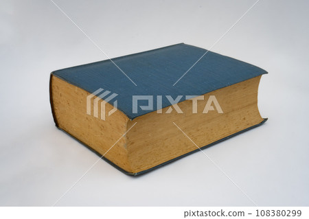 Old leather bound book placed diagonally horizontally 108380299