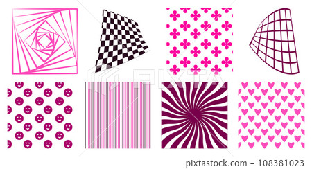 a set of backgrounds and patterns in the style of 90s and Y2k. in shades of pink. a set of backgrounds and patterns in the style of 90s and Y2k. in shades of pink. 108381023