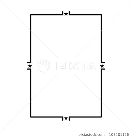 Star frame border vertical abstract outline shape icon for decorative vintage doodle element for design in vector illustration Star frame border vertical abstract outline shape icon for decorative vintage doodle element for design in vector illustration 108381136