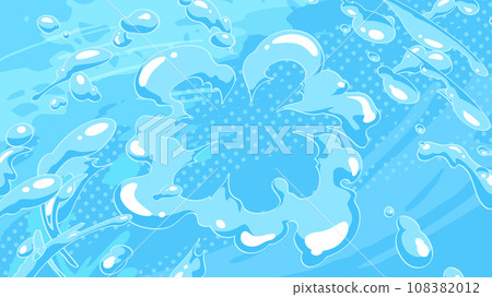 Background illustration of water splashes spreading round Background illustration of water splashes spreading round 108382012