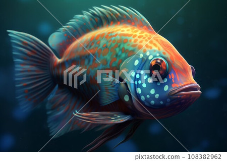 Marine fish colorful. Animal marine. Generate Ai 108382962