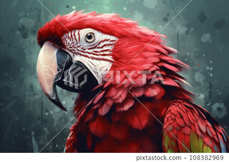 Macaw parrot colorful closeup. Bird color. Generate Ai Macaw parrot colorful closeup. Bird color. Generate Ai 108382969