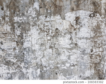 Dirty grunge gray and white concrete wall texture background 108383382