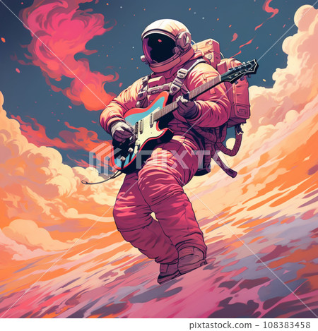 [AI生成圖像]搖滾太空人 108383458