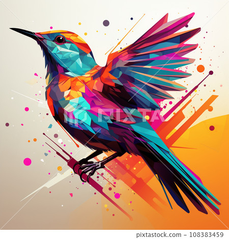[AI生成影像]平面設計鳥 108383459