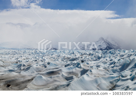 Walking on Perito Moreno glacier Patagonia, Argentina 108383597