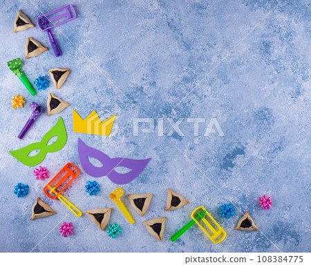 Jewish holiday Purim celebration concept Jewish holiday Purim celebration concept 108384775