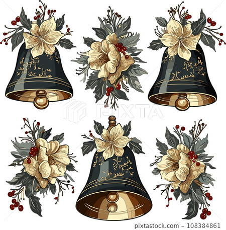 Festive Holiday Bells Festive Holiday Bells 108384861