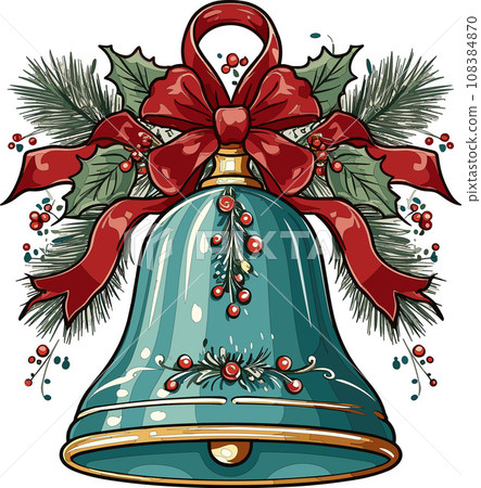 Festive Holiday Bell Festive Holiday Bell 108384870