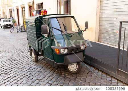 Auto rickshaw or tuk-tuk in a street, transportation concept 108385696