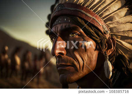 native Americans. portrait of Americans Indian man. Neural network AI generated art native Americans. portrait of Americans Indian man. Neural network AI generated art 108385716
