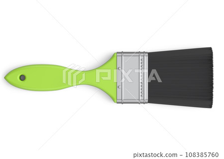 Paint bristle brush for repair work and construction on white background. 108385760