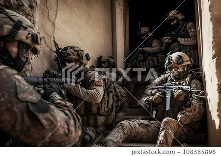 US Army Special Forces Group soldier. Neural network AI generated art 108385898
