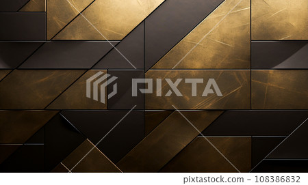 Bronze patinated geometric tiles 108386832