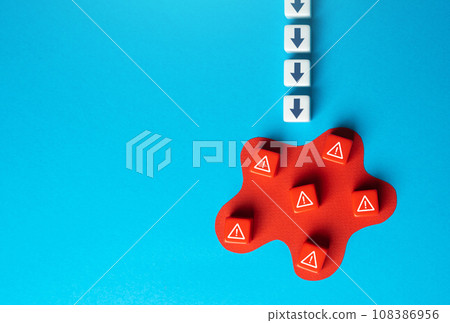 Danger lies ahead. Solve problems, eliminate danger. A dangerous stage that requires special care when passing. 108386956
