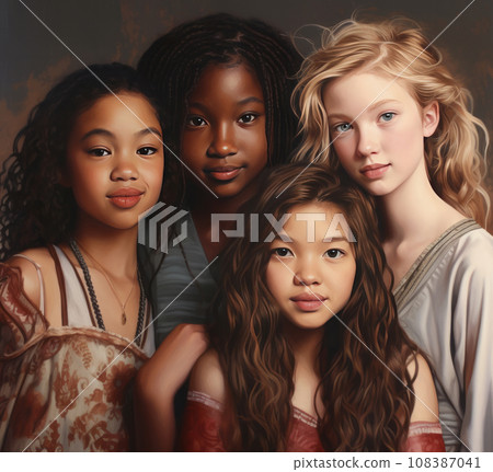 Girls from different ethnicities Girls from different ethnicities 108387041