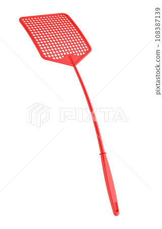 Red Fly Swatter, 3D rendering 108387139