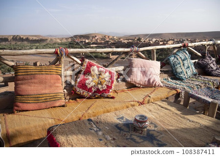 Cafe in Ait Benhaddou, Morocco 108387411