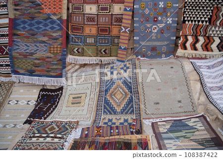 Ait Benhaddou carpet in Morocco Ait Benhaddou carpet in Morocco 108387422