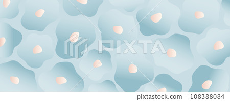 Vector background image of light blue flower-like organic pattern 108388084