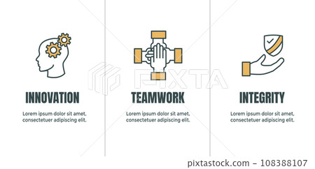 Core Values or Mission and Vision Icon Set 108388107