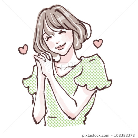 婦女和女孩插畫素材 108388378