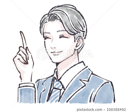 男人和男孩插畫素材 108388492