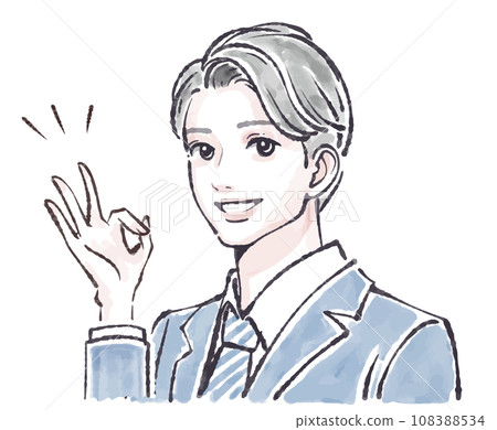 男人和男孩插畫素材 108388534